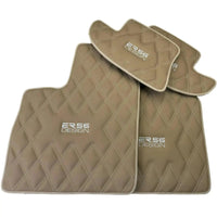 Beige Floor Mats for Bentley Continental GTC (2011–2018) with Leather | ER56 Design - AutoWin