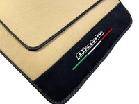 Beige Floor Mats for Lamborghini Diablo 1990-2001 With Alcantara Leather - AutoWin