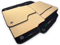 Beige Floor Mats For Lamborghini Urus With Alcantara Leather - AutoWin