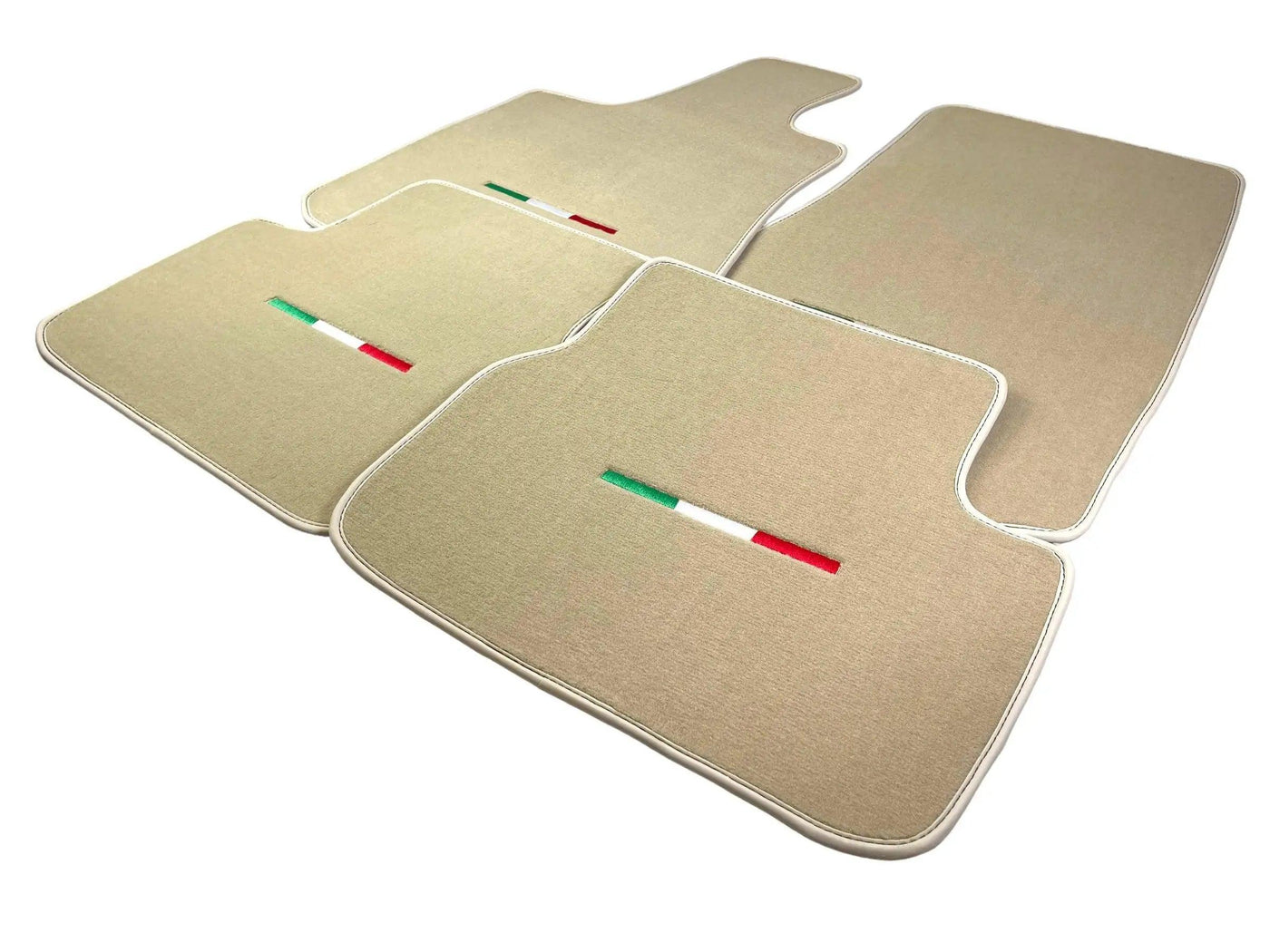 Beige Floor Mats For Maserati Coupé (2001-2007) Italy Edition - AutoWin