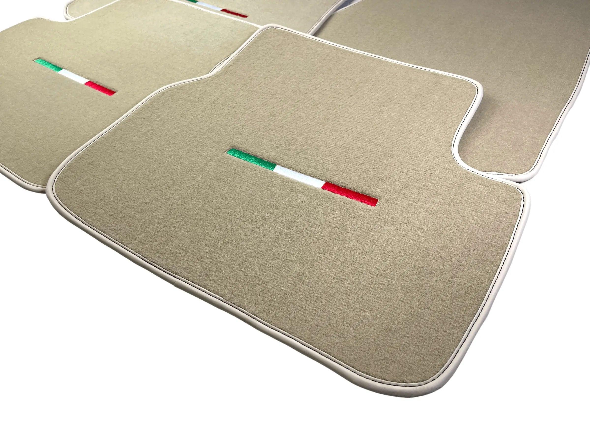 Beige Floor Mats For Maserati Ghibli 2013-2022 Italy Edition - AutoWin