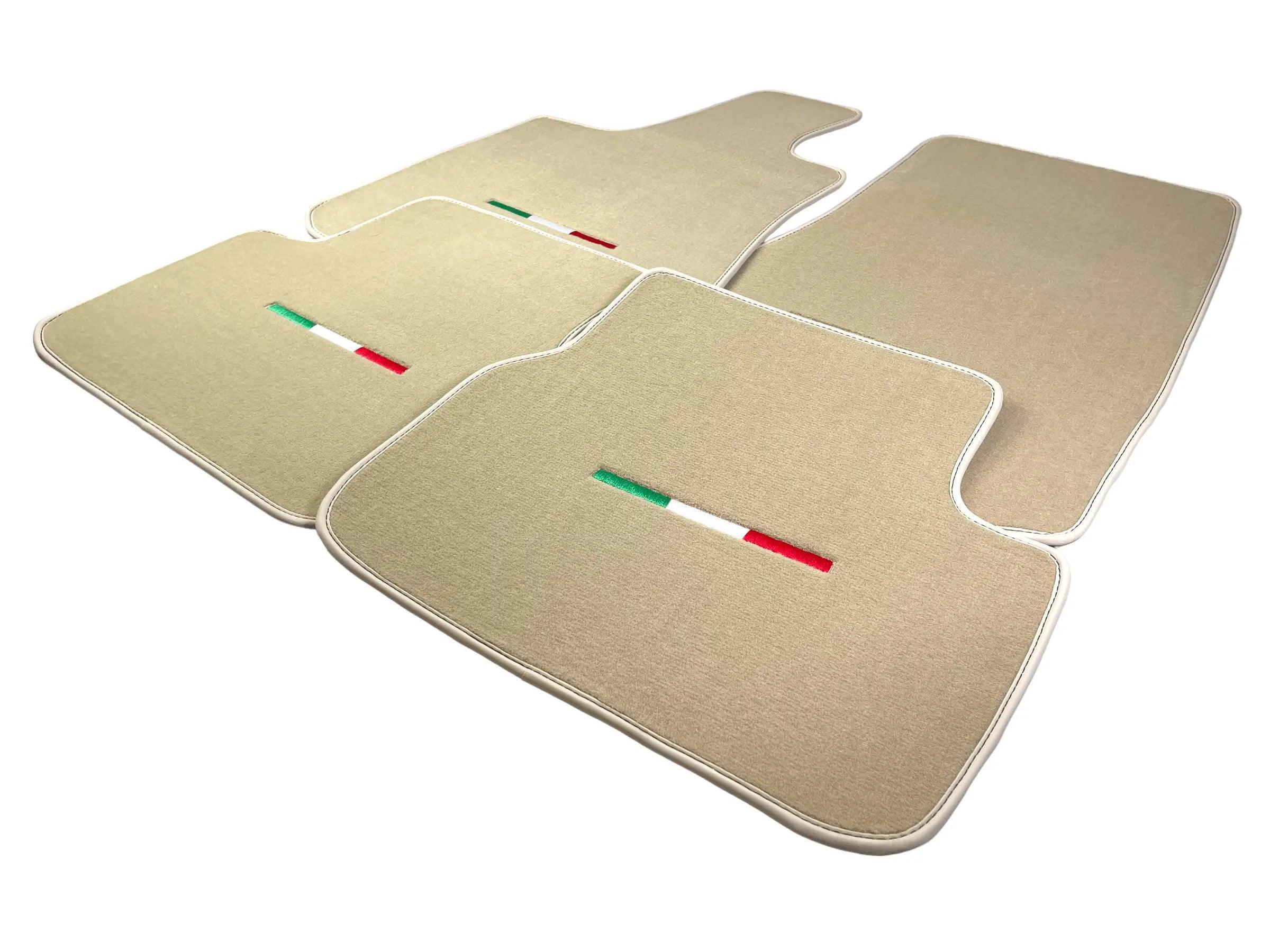 Beige Floor Mats For Maserati Ghibli 2013-2022 Italy Edition - AutoWin