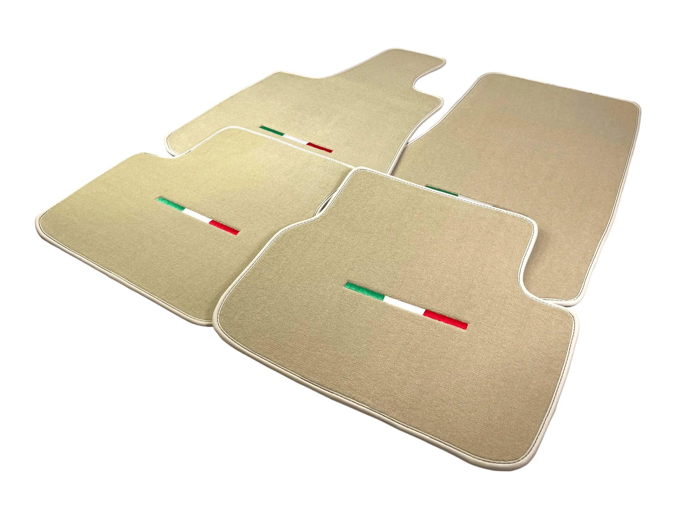 Beige Floor Mats For Maserati Ghibli 2013-2022 Italy Edition - AutoWin