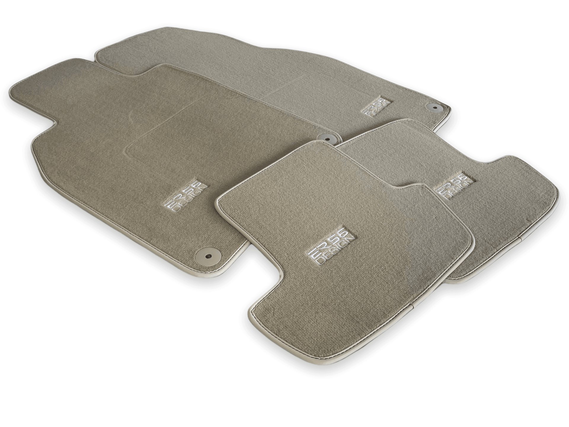 Beige Floor Mats for Porsche Taycan (2019-2023) | ER56 Design - AutoWin