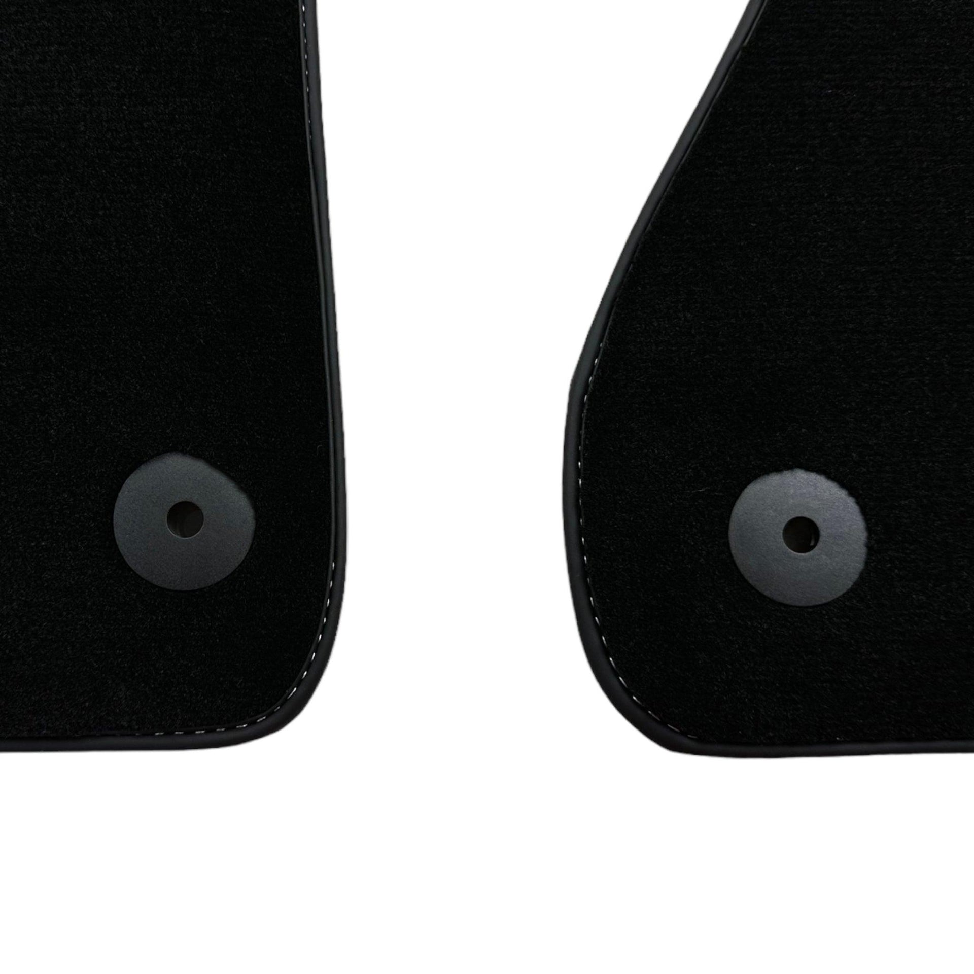 Black Floor Mats for A4 - B9 Avant (2019-2023) | "NO STEPS" Fluorescent Logo - AutoWin