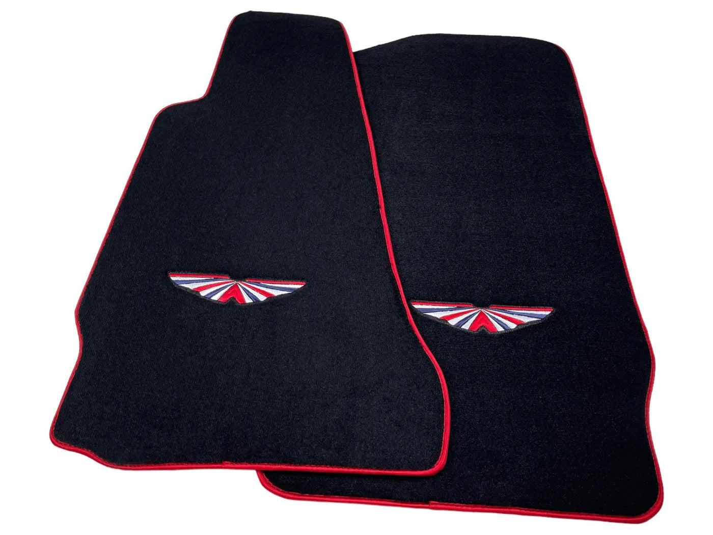 Black Floor Mats For Aston Martin DB9 (2004-2016) Red Trim - AutoWin