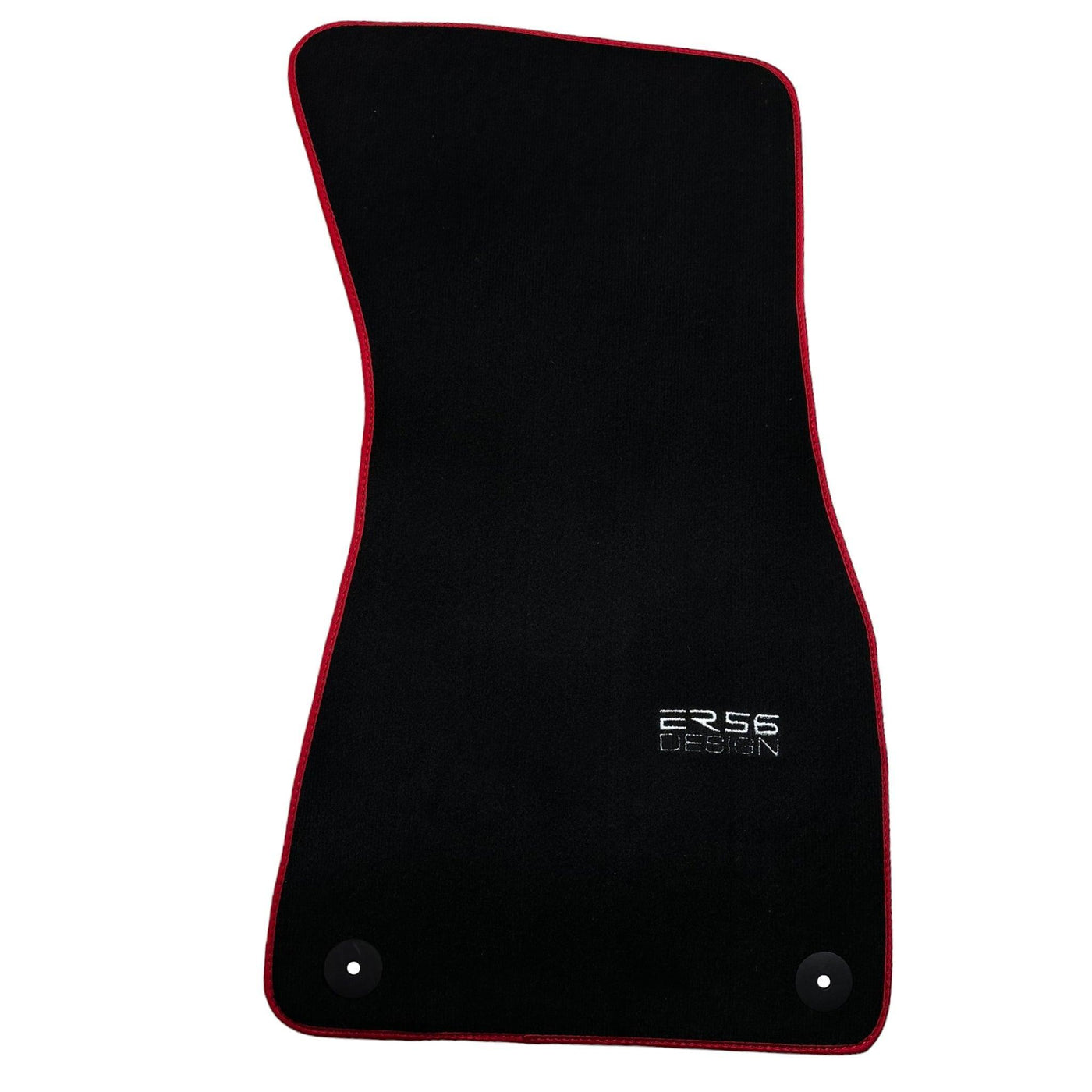 Black Floor Mats For Audi A6 - C8 Sedan (2018-2023) ER56 Design with Red Trim - AutoWin