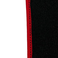 Black Floor Mats For Audi A6 - C8 Sedan (2018-2023) ER56 Design with Red Trim - AutoWin