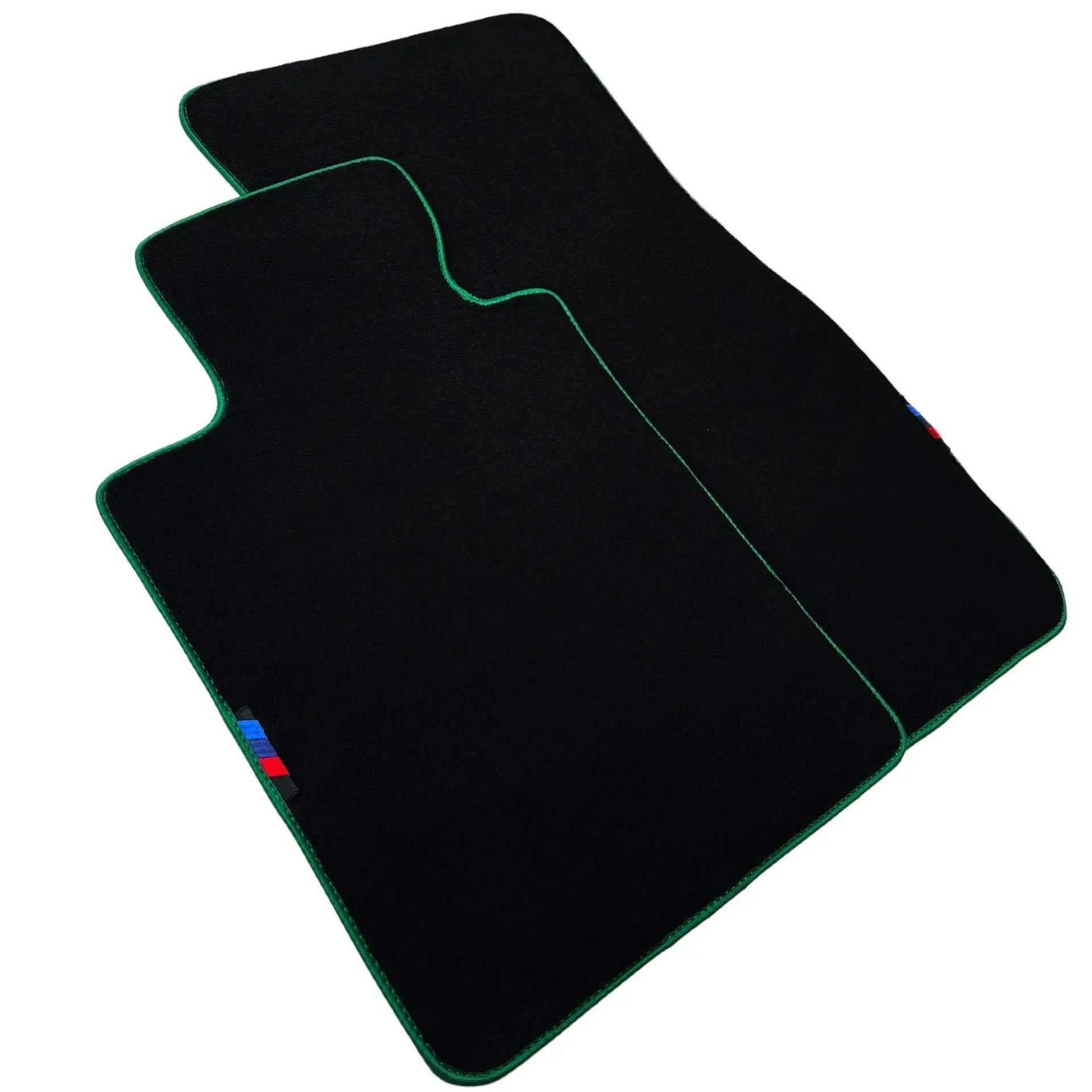 Black Floor Mats For BMW 5 Series E39 | Green Trim - AutoWin