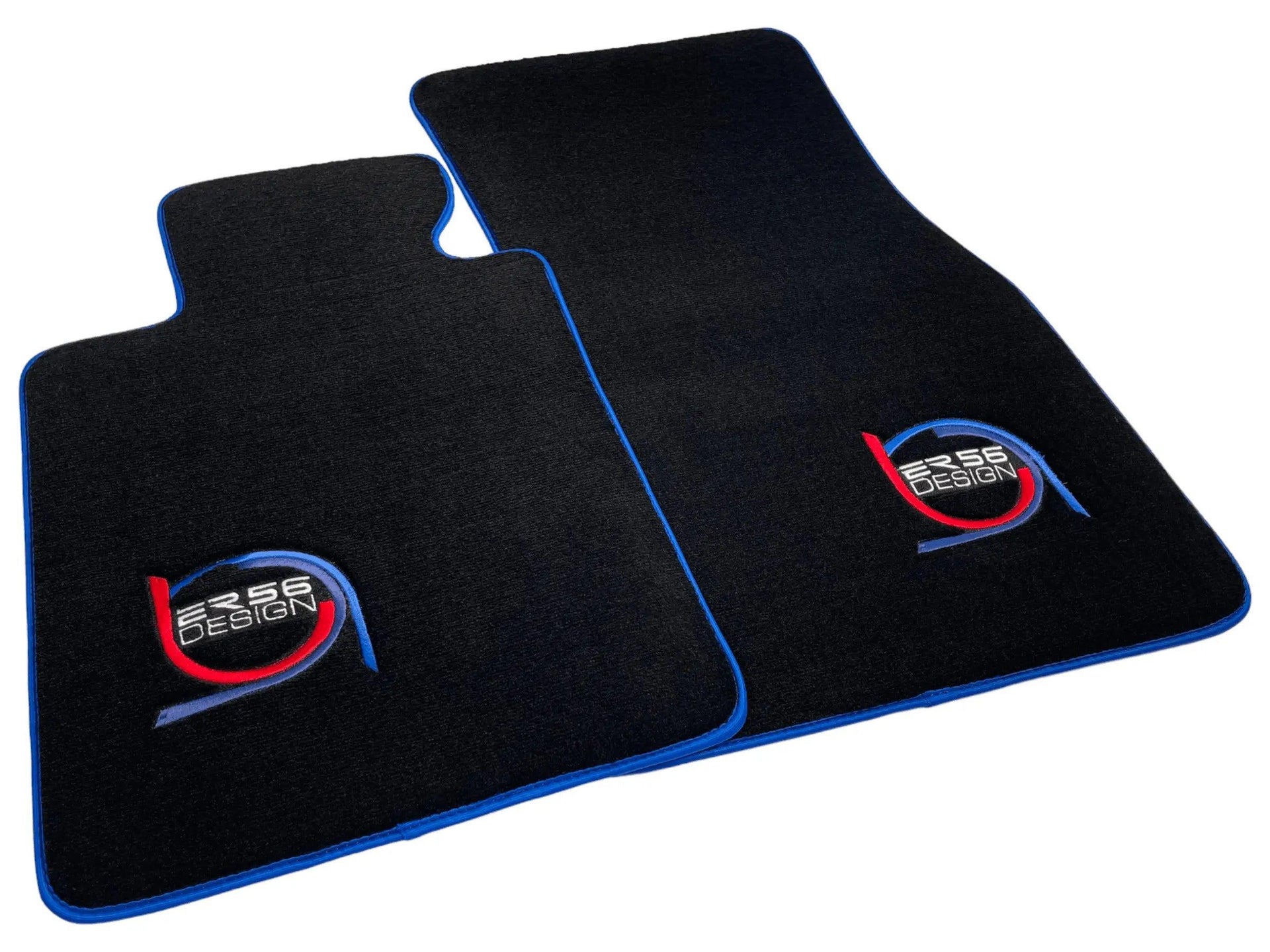 Black Floor Mats For BMW 5 Series G31 Wagon ER56 Design Limited Edition Blue Trim - AutoWin