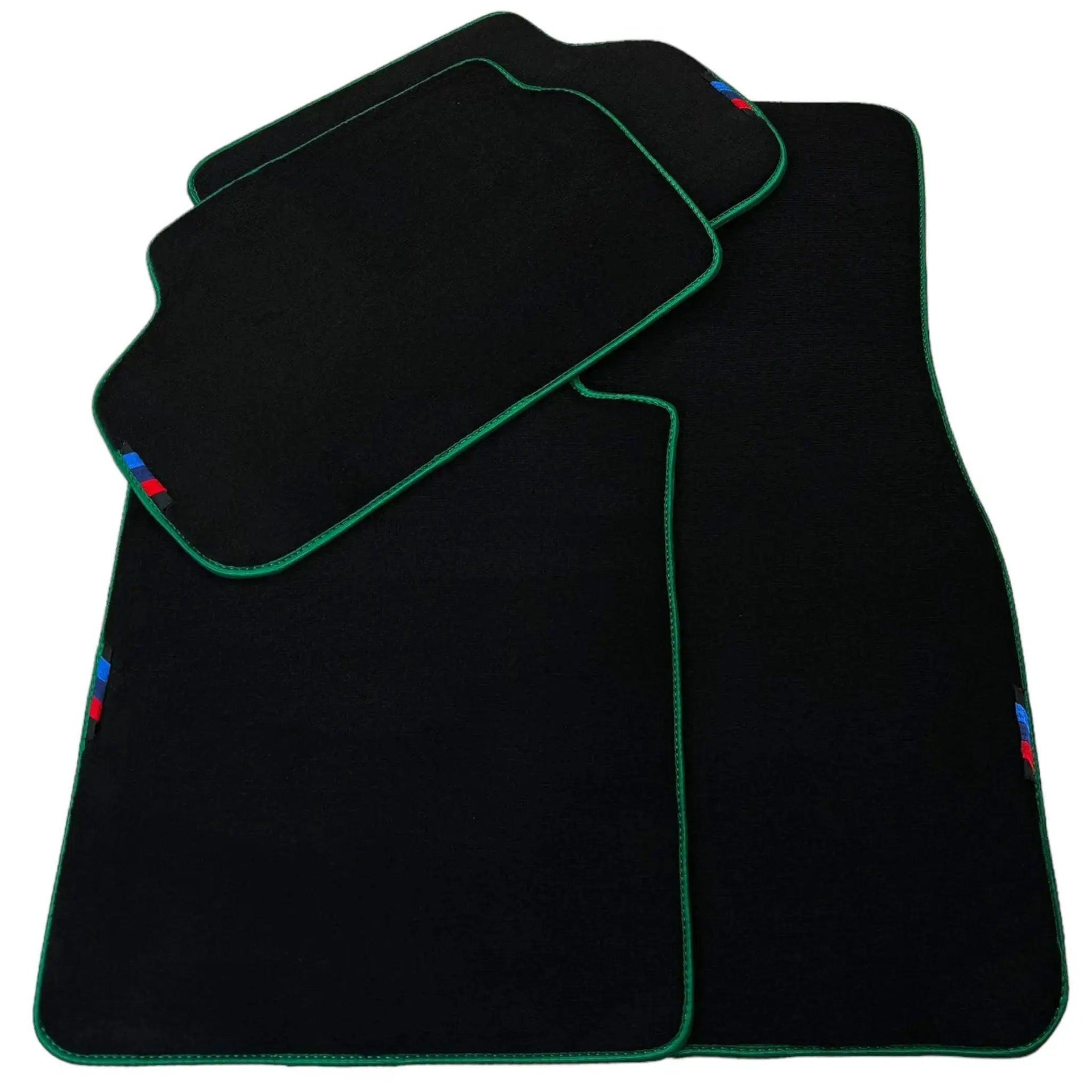 Black Floor Mats For BMW X5 Series E53 | Green Trim - AutoWin
