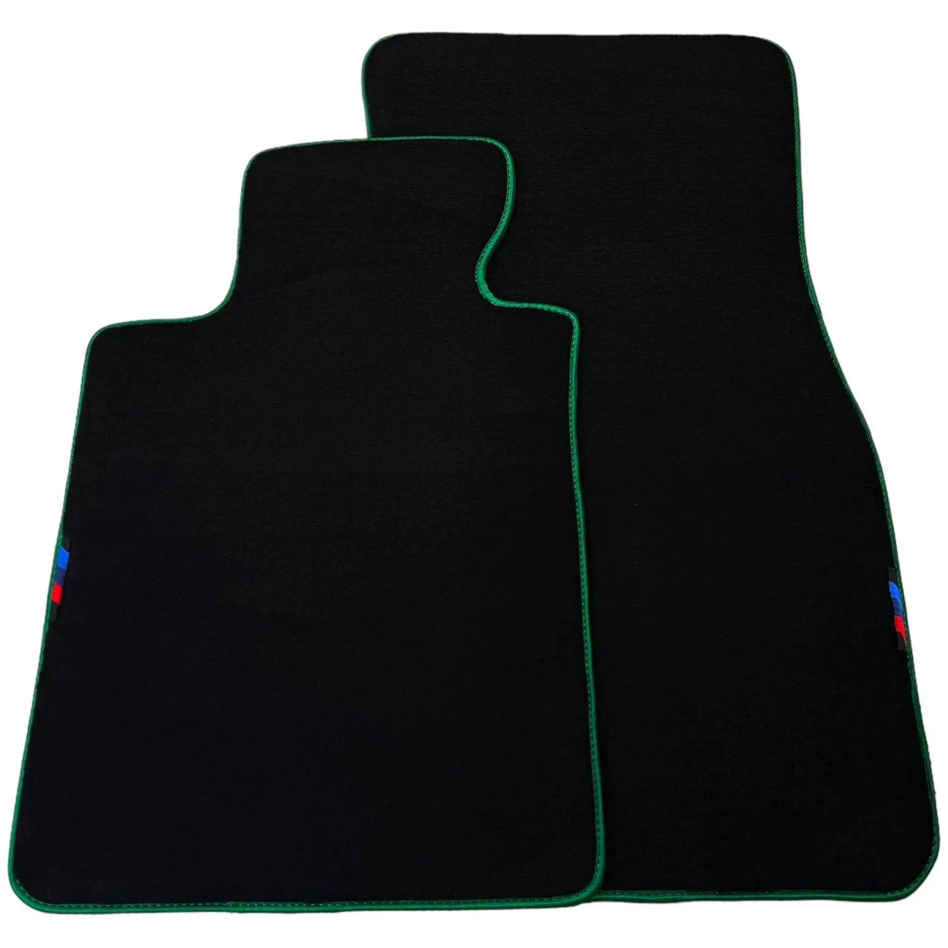 Black Floor Mats For BMW X5 Series E70 | Green Trim - AutoWin