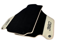Black Floor Mats For Ferrari 360 Modena 1999-2005 With Beige Leather - AutoWin
