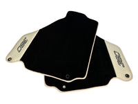 Black Floor Mats For Ferrari 360 Modena 1999-2005 With Beige Leather - AutoWin