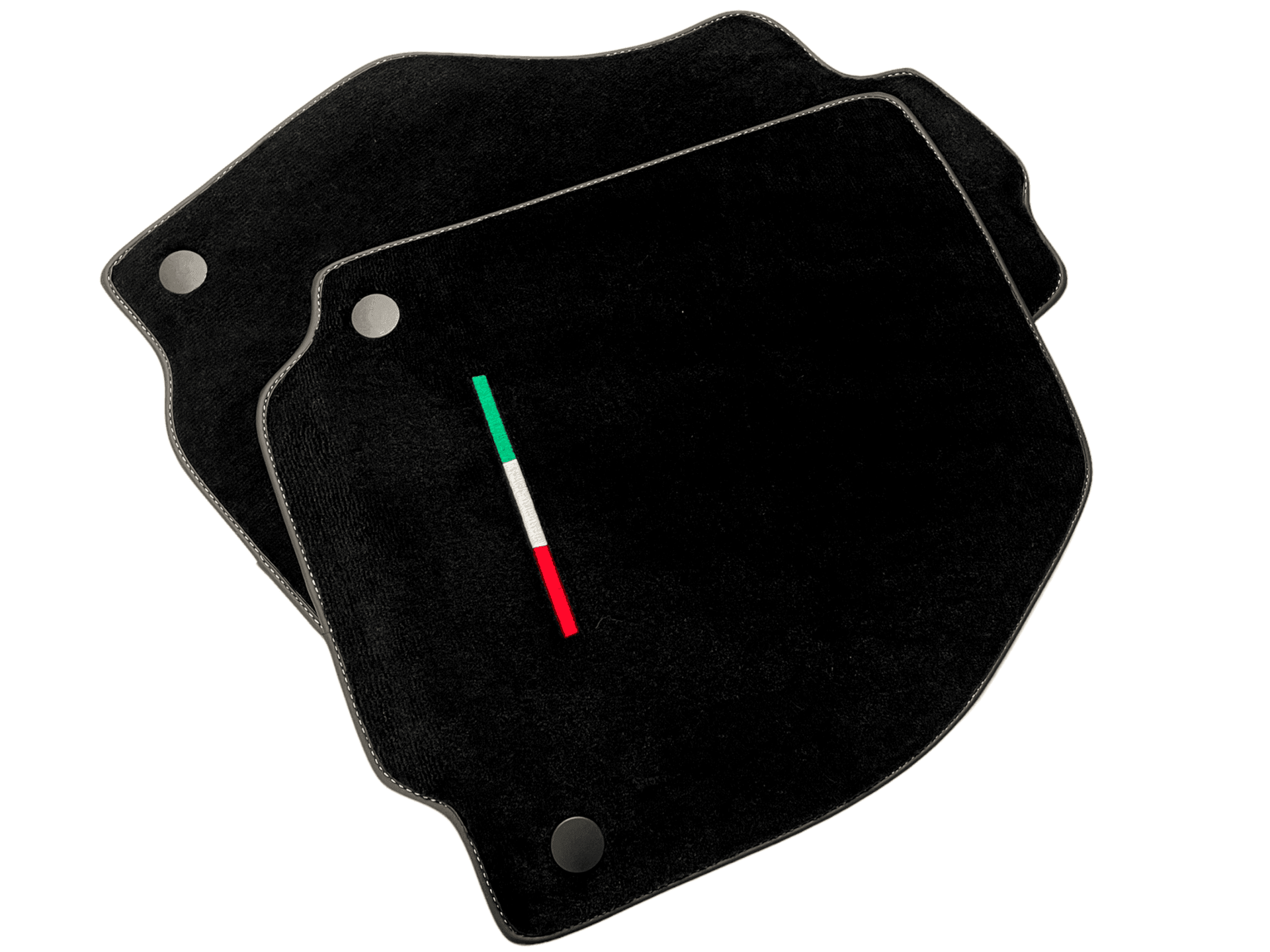 Black Floor Mats For Ferrari 458 Gt2 2012-2015 Yellow Sewing - AutoWin