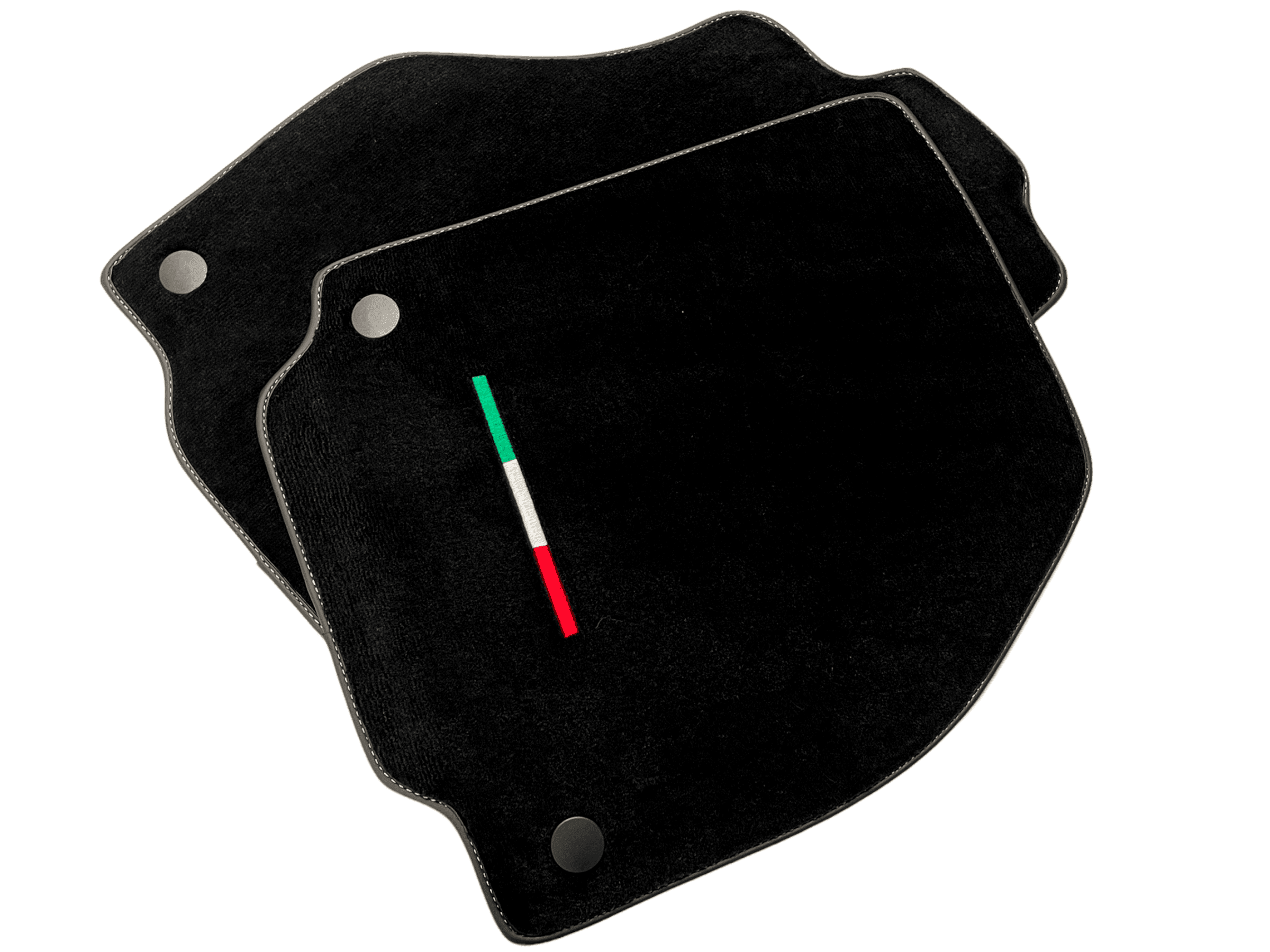 Black Floor Mats For Ferrari 458 Gt2 2012-2015 Yellow Sewing - AutoWin