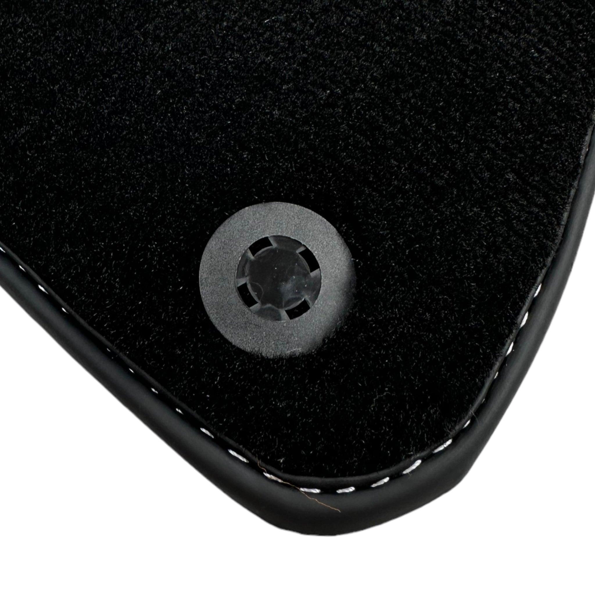 Black Floor Mats for Ferrari California T (2015-2018) with Beige Nappa Leather - AutoWin