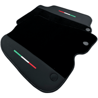 Black Floor Mats for Ferrari F12 Berlinetta (2012-2022) with Leather - AutoWin