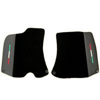 Black Floor Mats for Ferrari Roma (2021-2024) with Leather