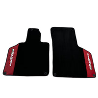 Black Floor Mats for Lamborghini Gallardo With Red Leather - AutoWin