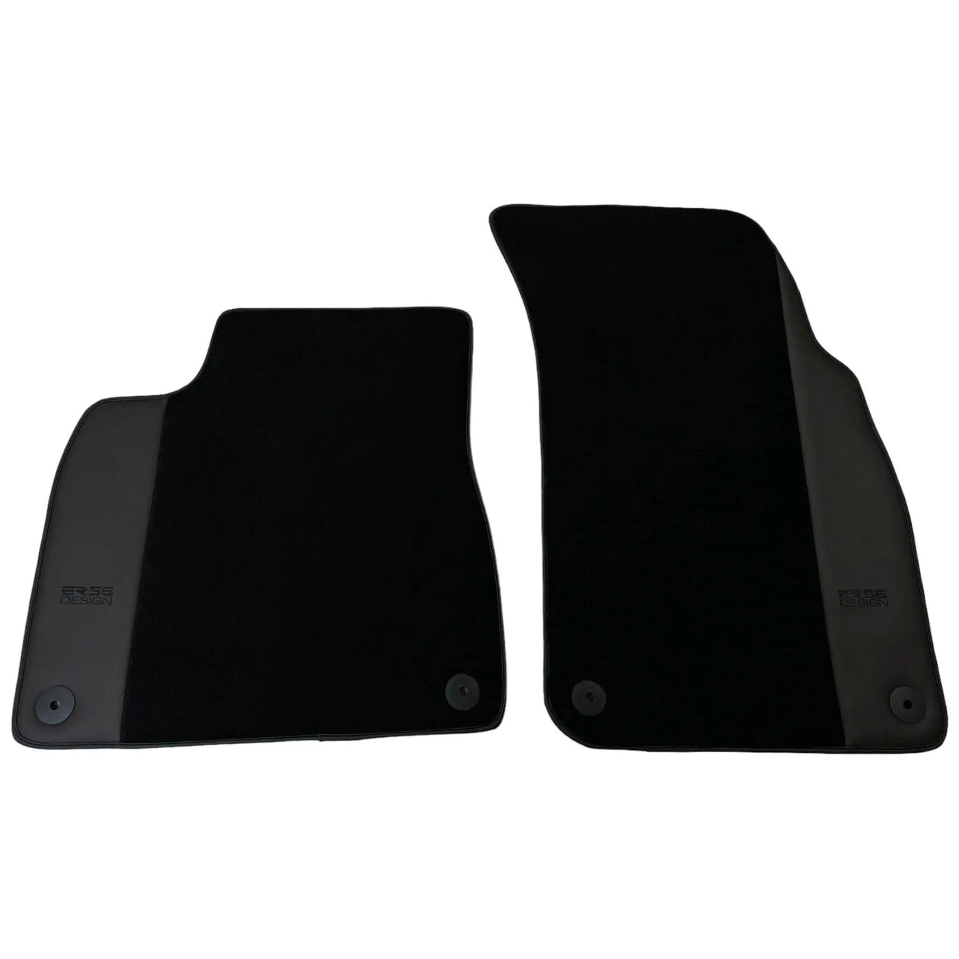 Black Floor Mats for Lamborghini Urus with Dark Brown Leather | ER56 Design - AutoWin