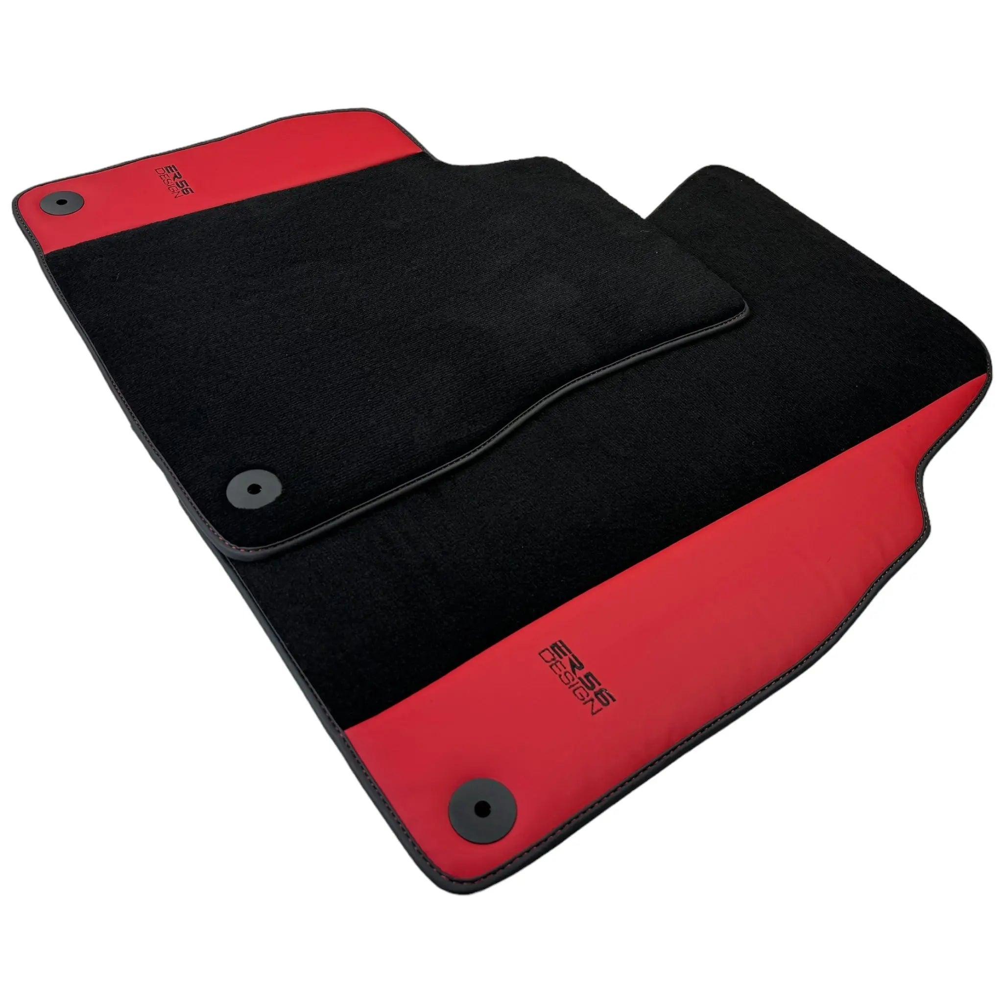 Black Floor Mats for Lamborghini Urus with Red Leather | ER56 Design - AutoWin