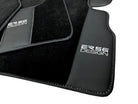 Black Floor Mats For Mercedes-Benz G Class W463 (2008-2018) With Leather Borders ER56 Design - AutoWin