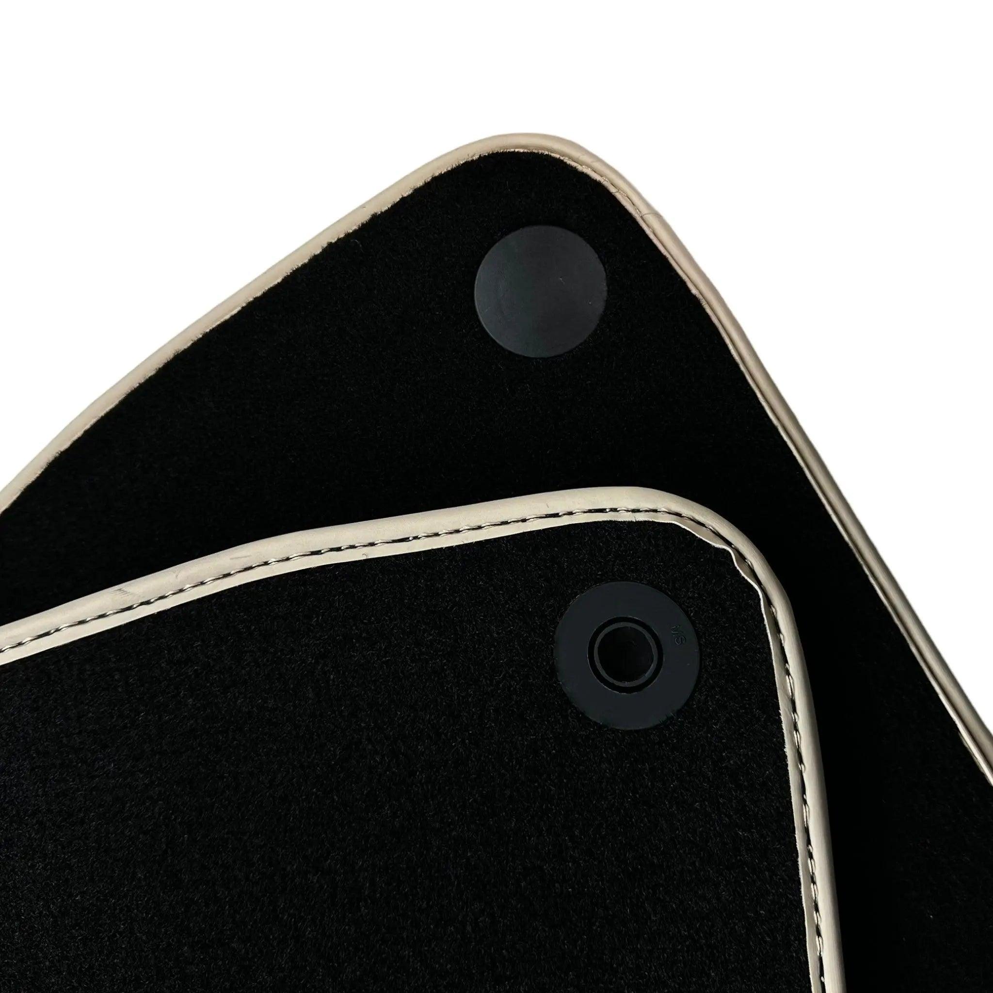 Black Floor Mats For Mercedes-Benz SLK-Class R172 (2011-2023) Beige Trim - AutoWin