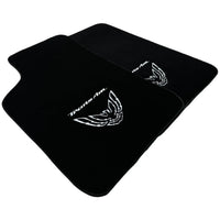 Black Floor Mats for Pontiac FireBird (1970-1981) with Trans Am Logo - AutoWin