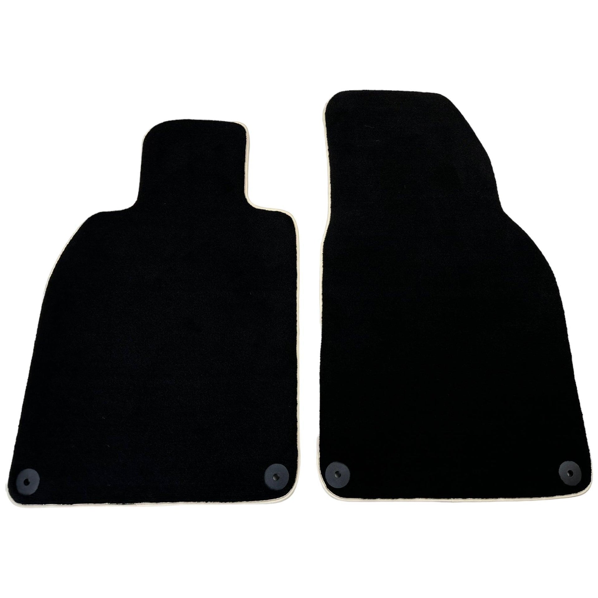 Black Floor Mats for Porsche Cayenne (2018-2023) | Beige Trim - AutoWin
