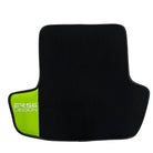 Black Floor Mats for Porsche Macan (2014-2023) with Green Leather ER56 Design - AutoWin