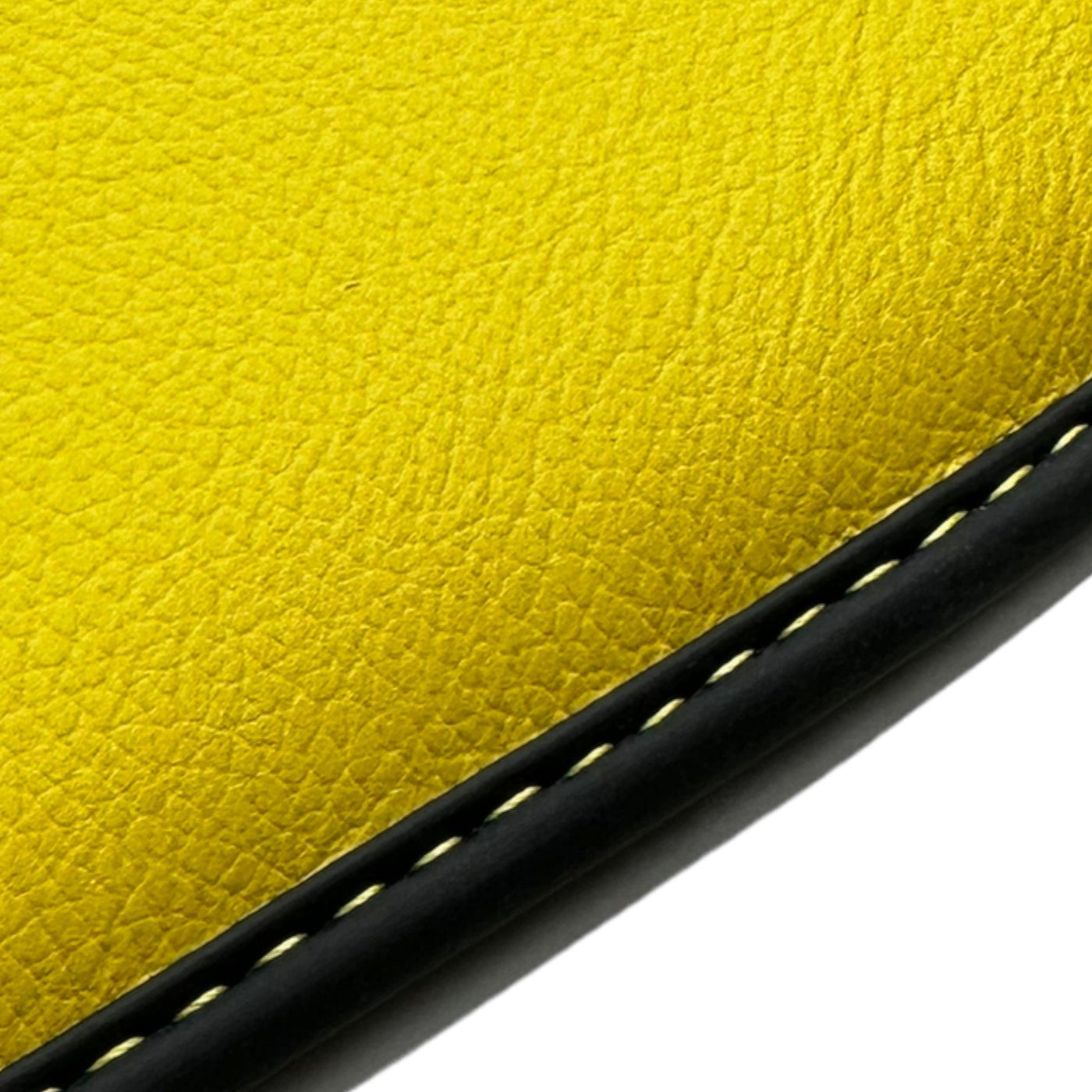 Black Floor Mats For Rolls Royce Black Badge Cullinan Yellow Leather - AutoWin