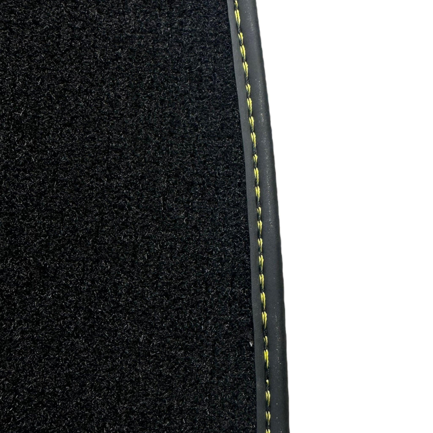 Black Floor Mats For Rolls Royce Black Badge Cullinan Yellow Leather - AutoWin