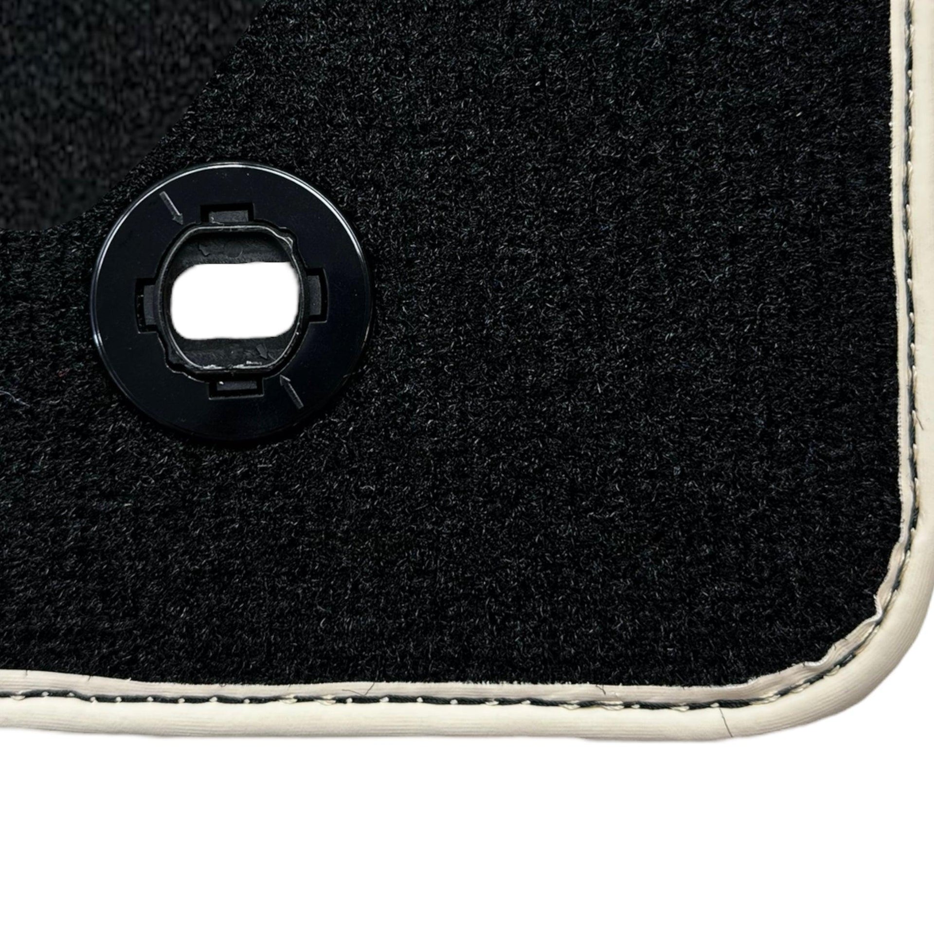 Black Floor Mats for Toyota Camry (2017-2023) Beige Trim - AutoWin