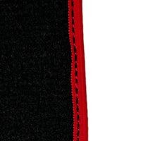 Black Floor Mats for Toyota Prius (2016-2021) ER56 Design with Red Trim - AutoWin