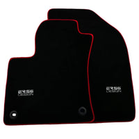 Black Floor Mats for Toyota Prius (2016-2021) ER56 Design with Red Trim - AutoWin