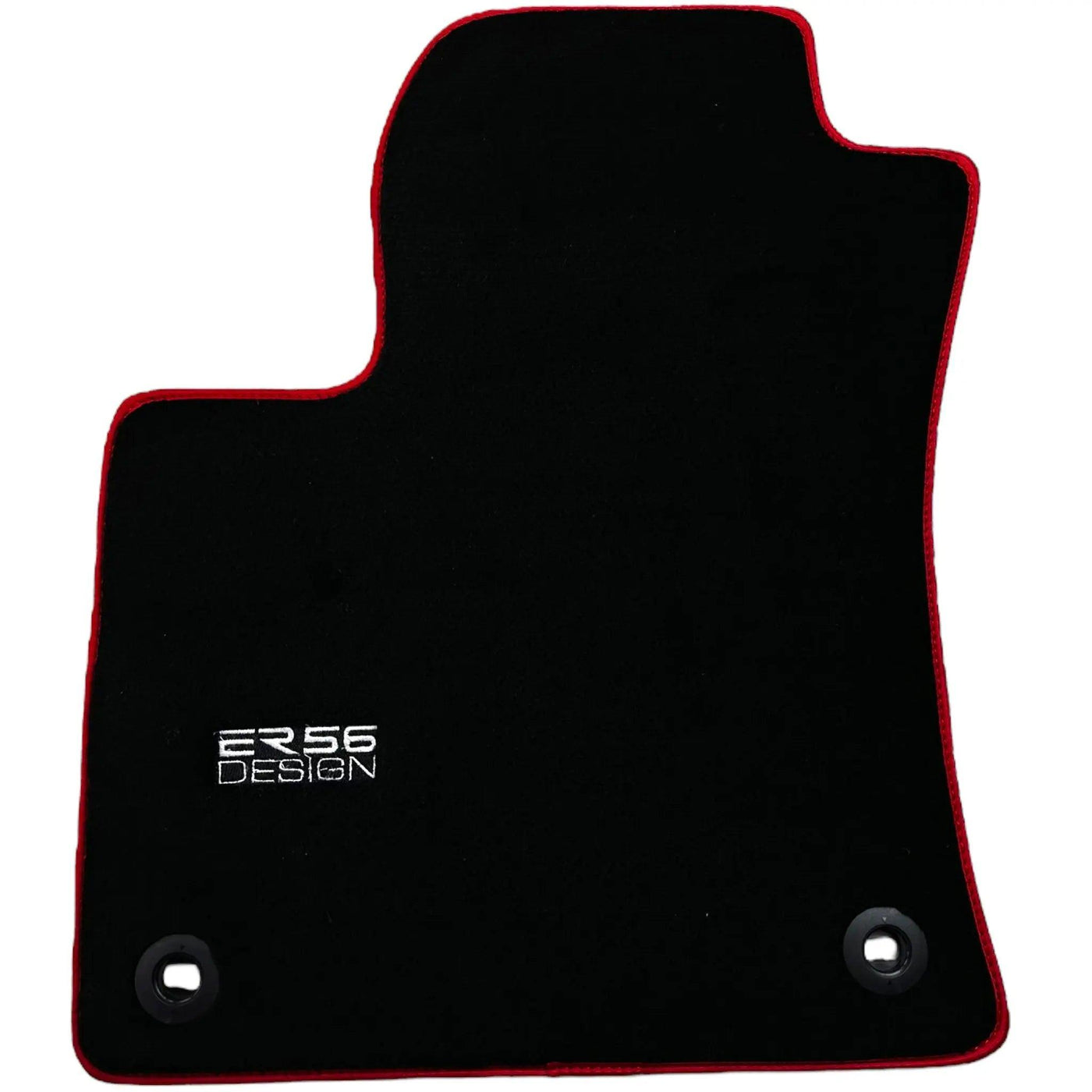 Black Floor Mats for Toyota Prius (2016-2021) ER56 Design with Red Trim - AutoWin