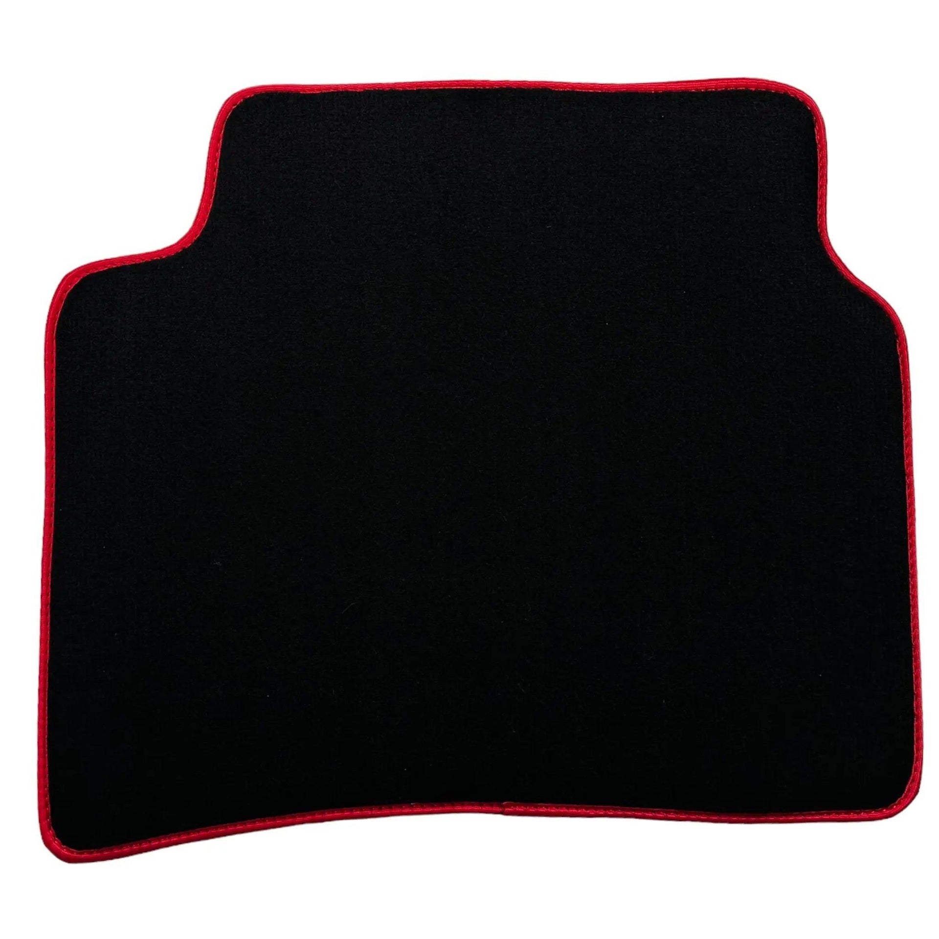 Black Floor Mats for Toyota Prius (2016-2021) ER56 Design with Red Trim - AutoWin