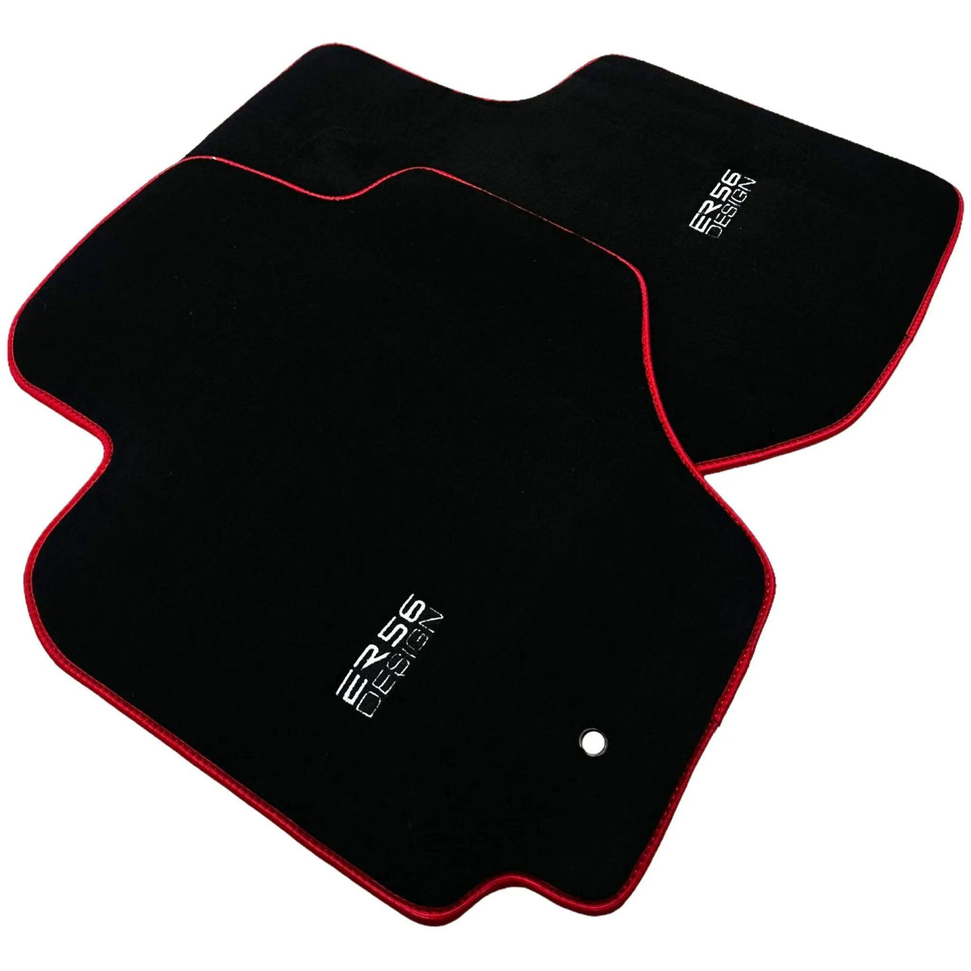 Black Floor Mats For Toyota RAV4 (2000-2003) ER56 Design with Red Trim - AutoWin