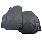 Black Leather Floor Mats For Ferrari 458 GT2 (2012-2015) ER56 Design - AutoWin