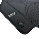 Black Leather Floor Mats For Ferrari 458 GT2 (2012-2015) ER56 Design - AutoWin