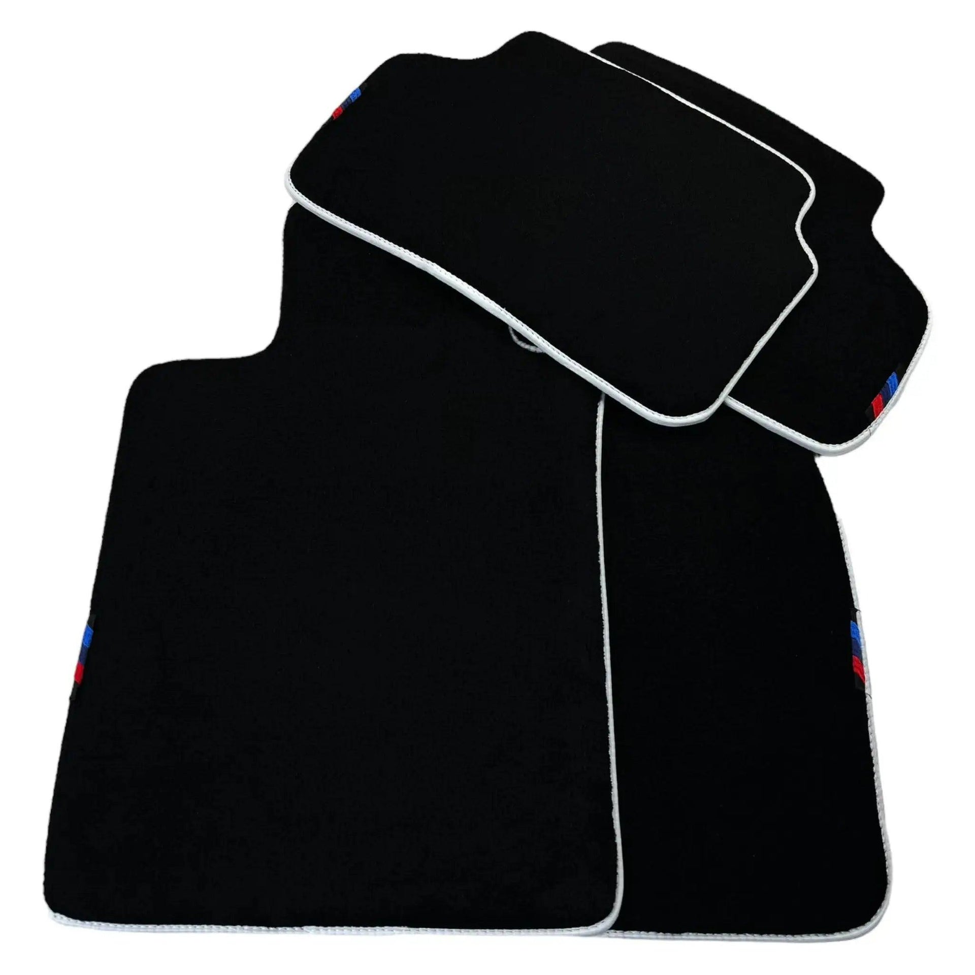 Black Mats For BMW 4 Series G23 Convertible | White Trim - AutoWin