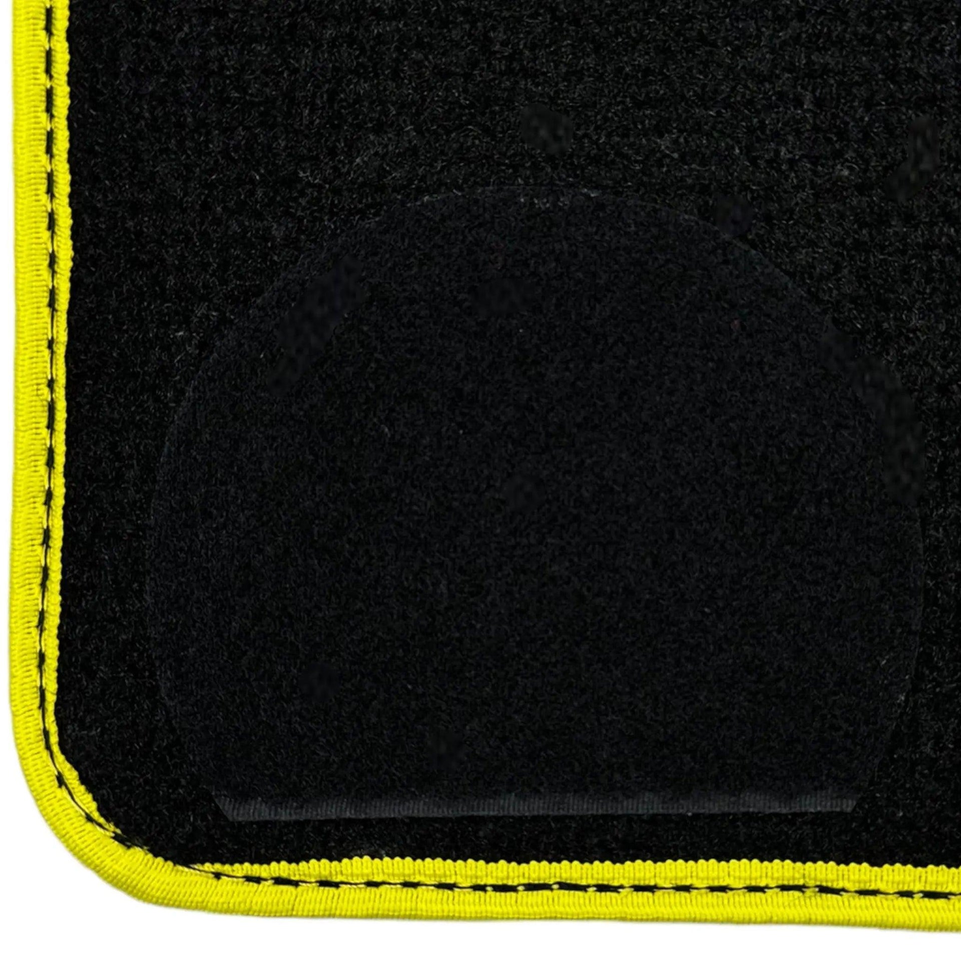 Black Mats For BMW 7 Series E38 | Yellow Trim - AutoWin
