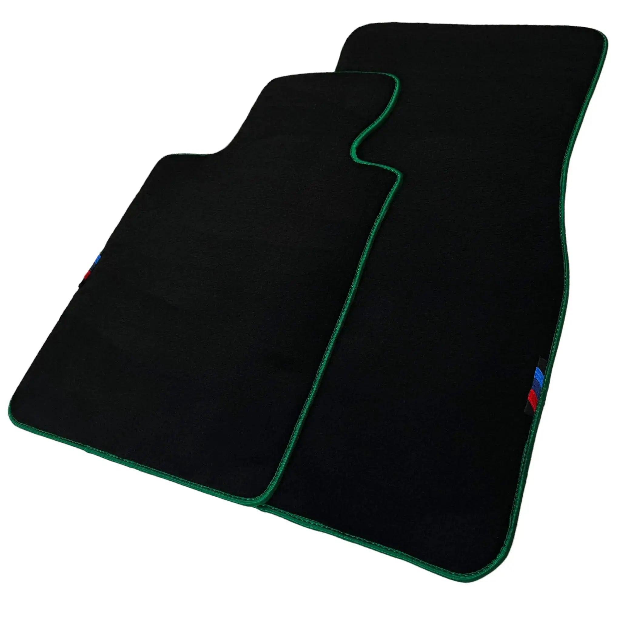 Black Mats For BMW M5 E60 | Green Trim - AutoWin