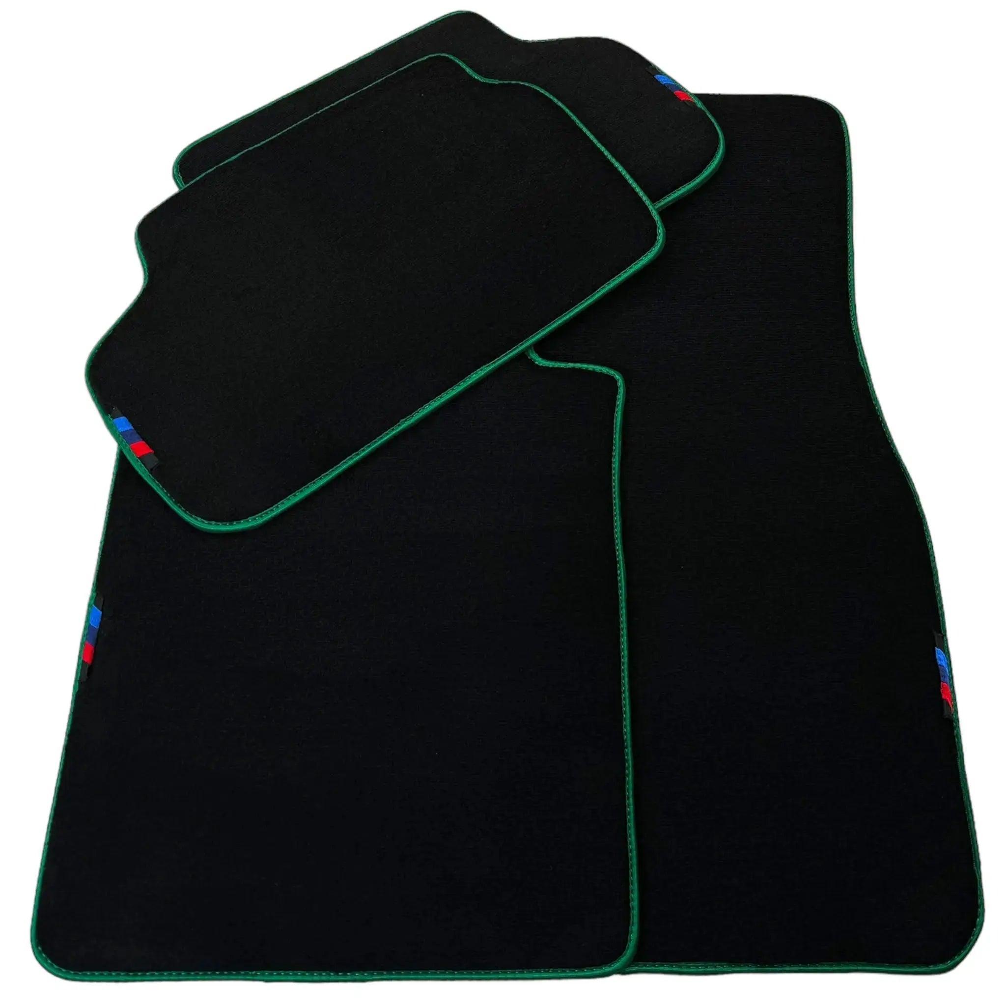 Black Mats For BMW M5 E60 | Green Trim - AutoWin