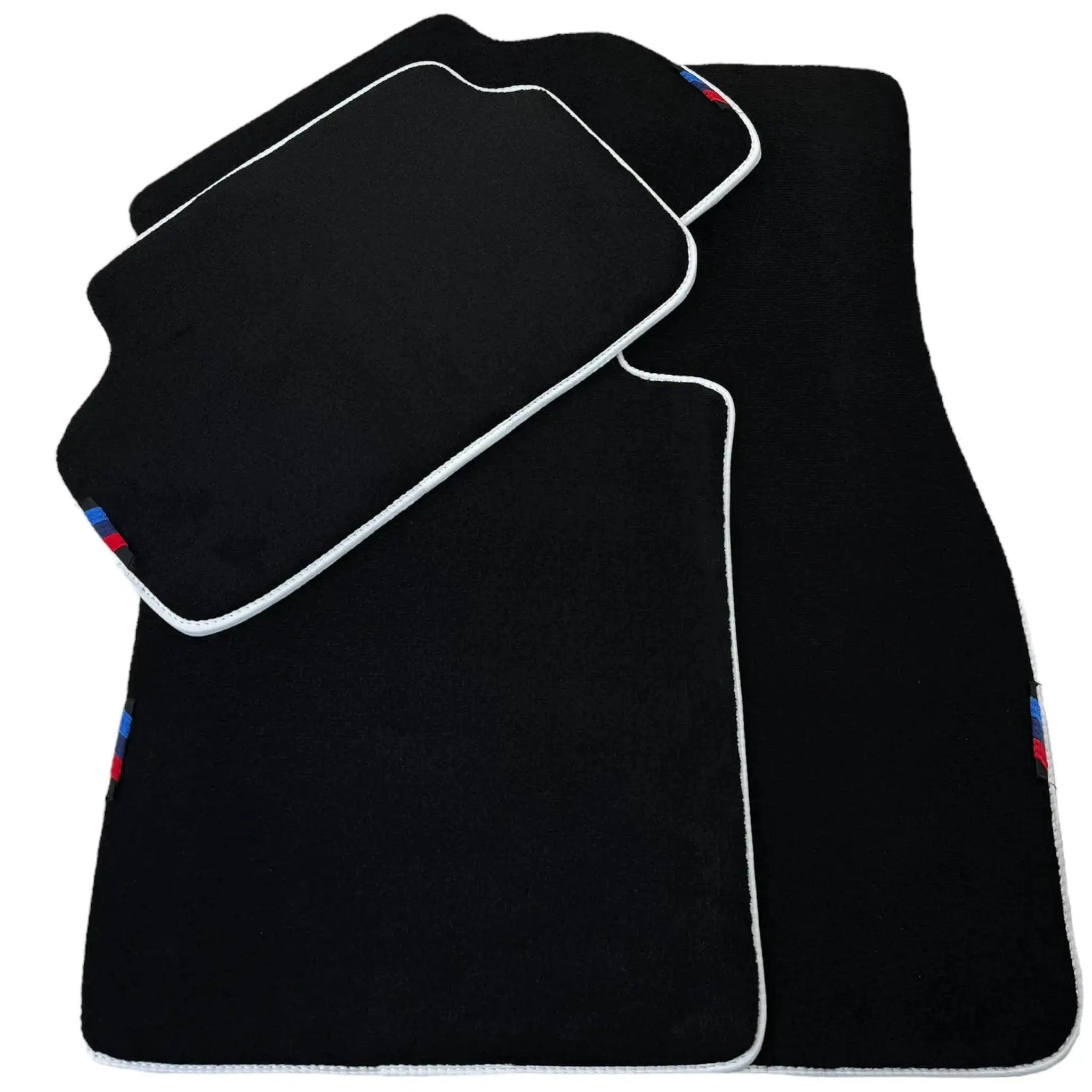 Black Mats For BMW M8 F93 4-door Gran Coupe | White Trim - AutoWin