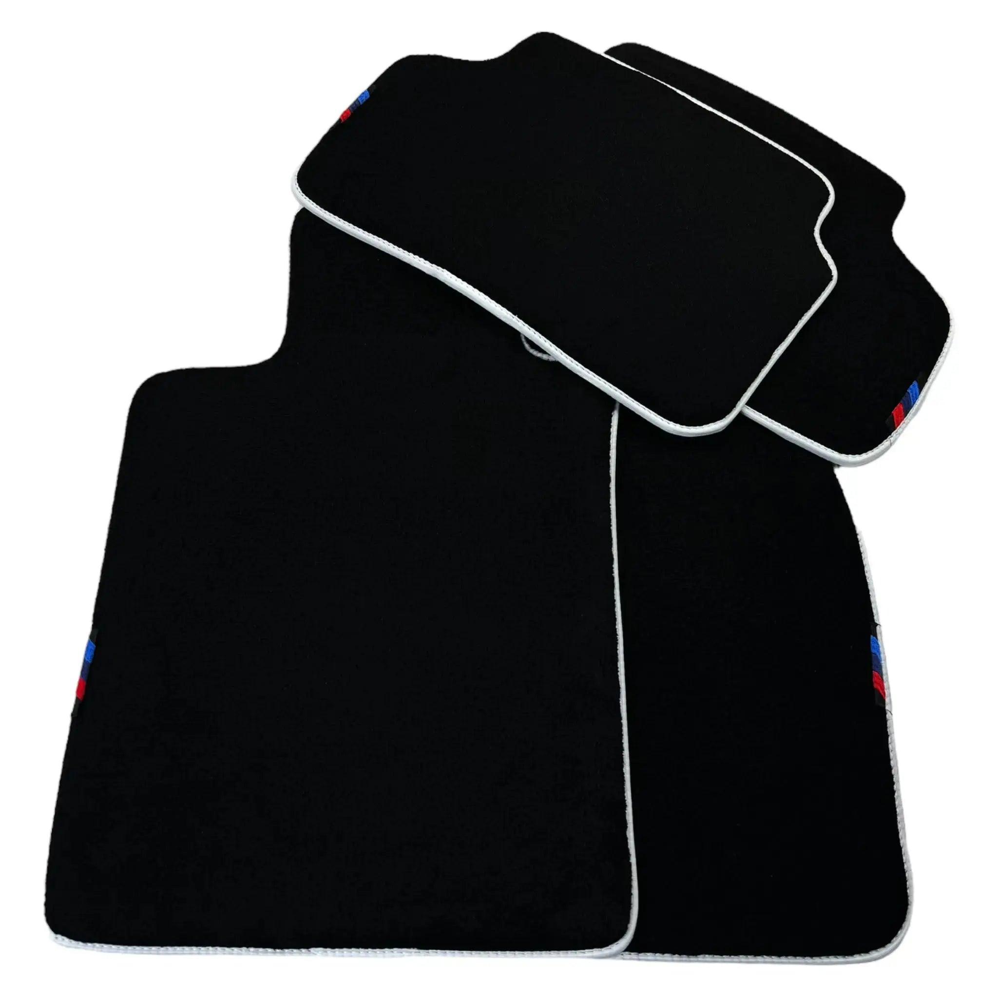 Black Mats For BMW M8 F93 4-door Gran Coupe | White Trim - AutoWin