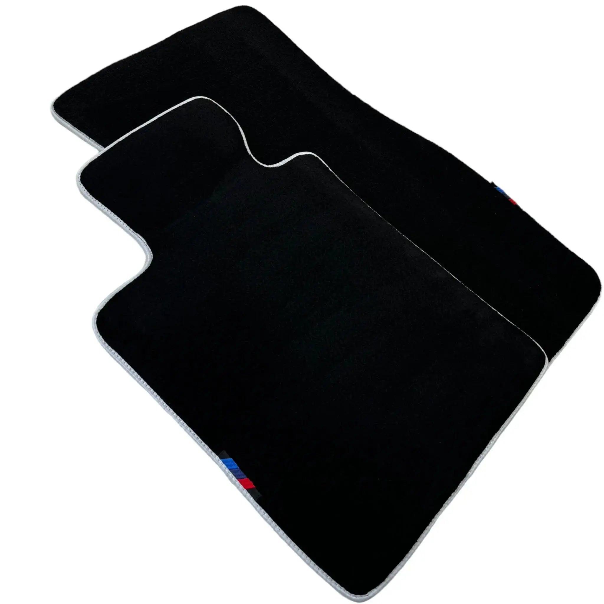 Black Mats For BMW M8 F93 4-door Gran Coupe | White Trim - AutoWin