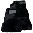 Black Sheepskin Floor Mats for Rolls-Royce Wraith (2013–2023) No Steps Edition - AutoWin