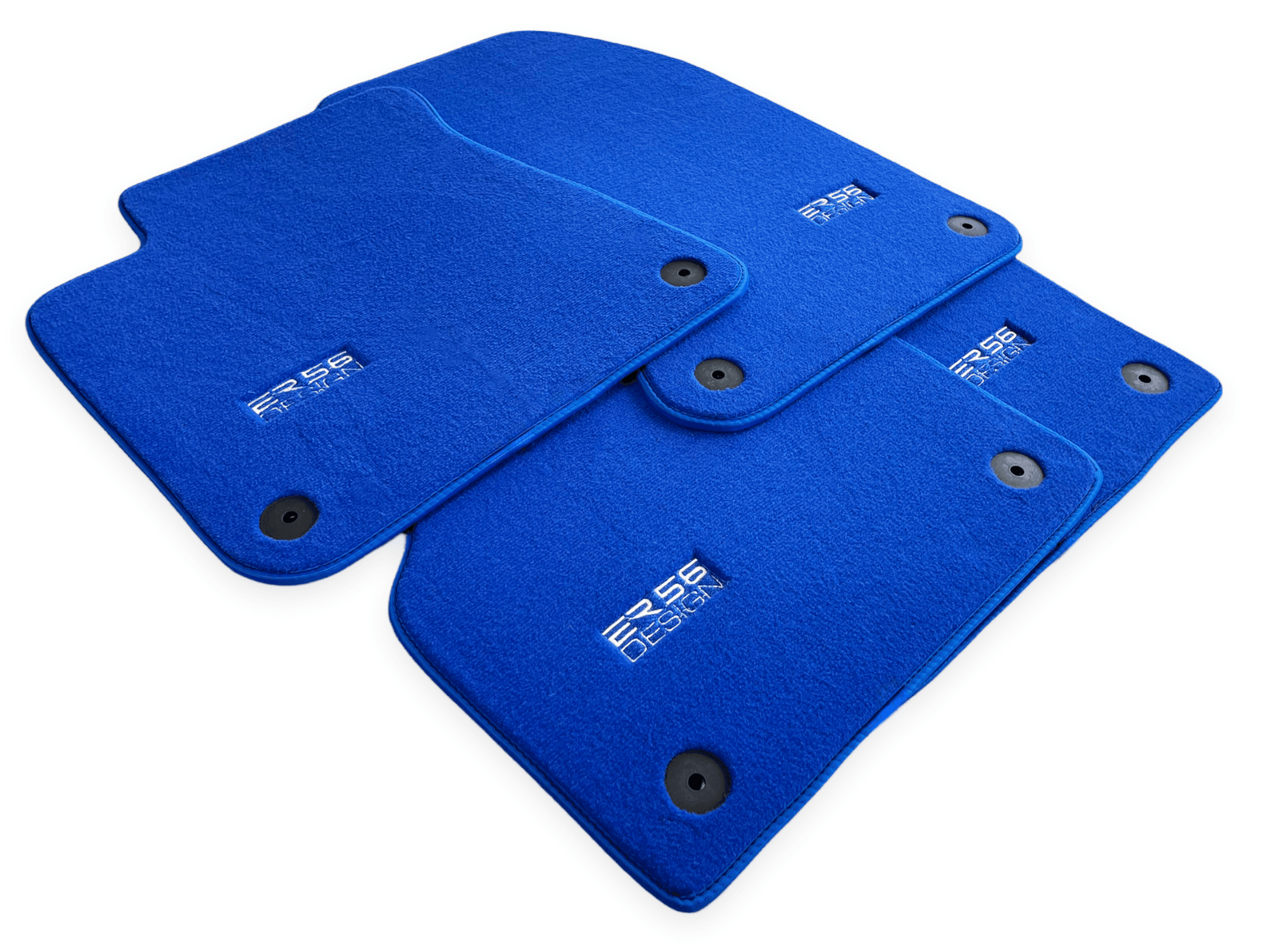 Blue Floor Mats for Audi A6 - C6 Avant Long (2004-2008) | ER56 Design - AutoWin
